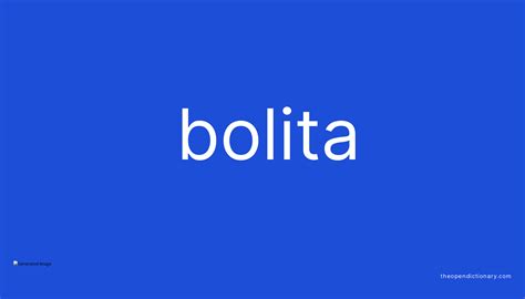 bolitas meaning|Bolita Definition & Meaning .
